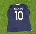 Kylian Mbappe #10 France Long Sleeve Football Jersey – Back View