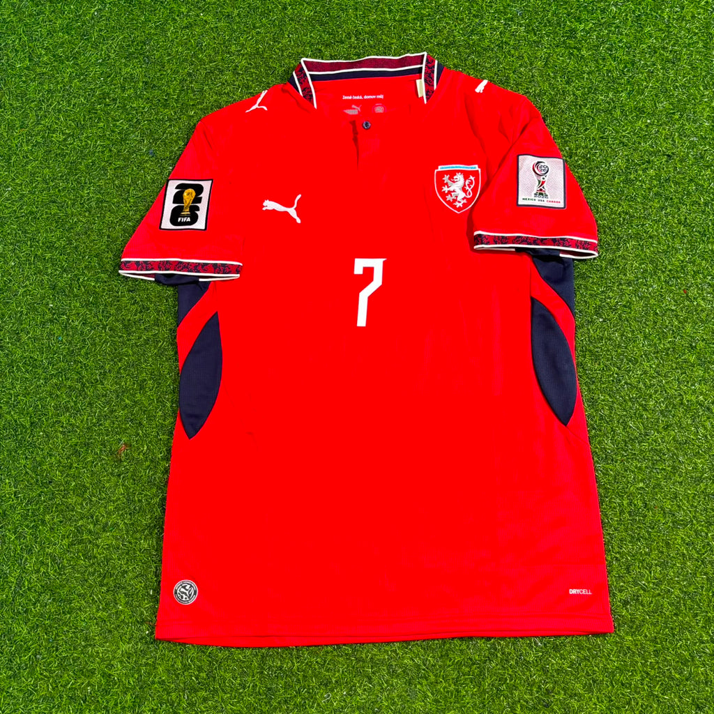 Ladislav Krejčí #7 Czech Republic Czechia 2026 World Cup Football Jersey – Front View