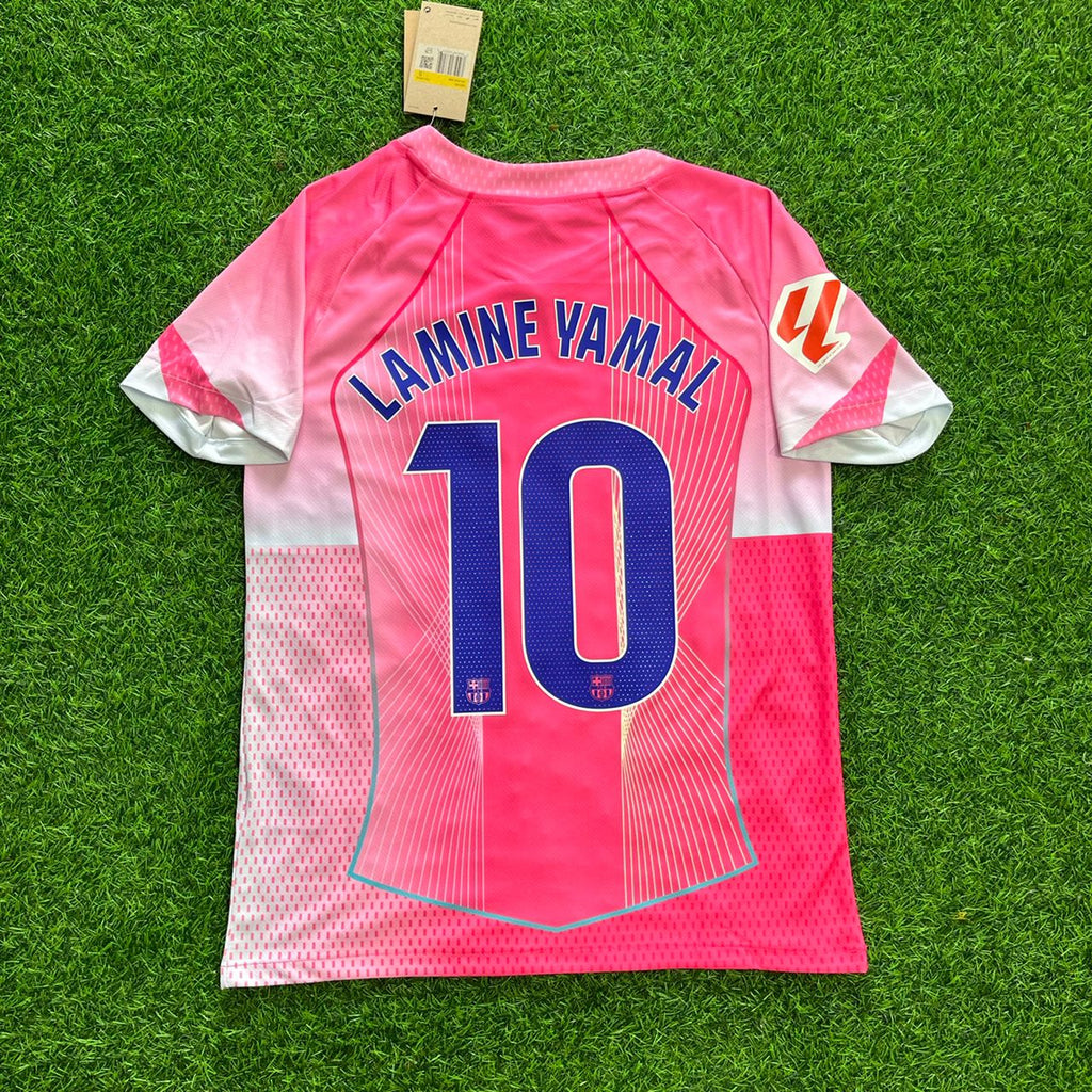 Lamine Yamal Barcelona Home Number 10 Pink New Season 2026 Jersey – Back View