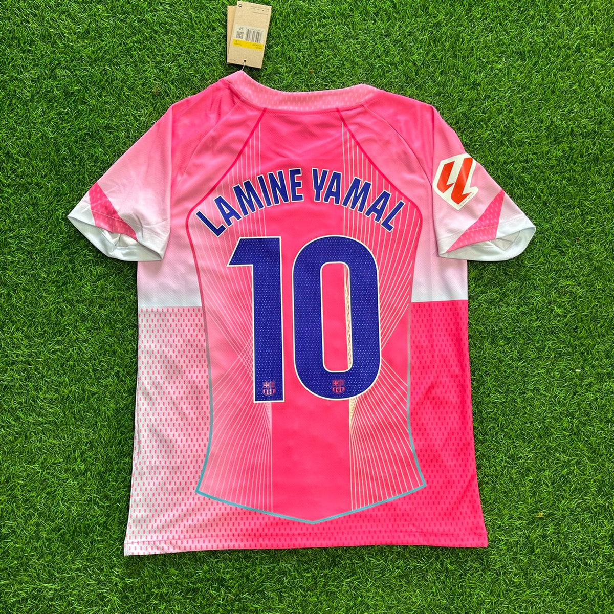 Lamine Yamal Barcelona Home Number 10 Pink New Season 2026 Jersey – Back View