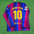 Barcelona 2027 New Season Champions League Patch Home Long Sleeve Jersey – Lamine Yamal #10 – Back View