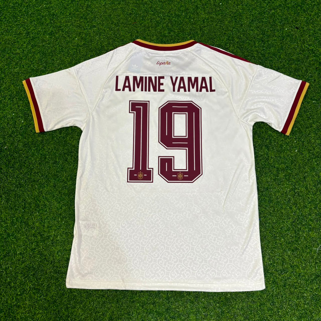 Lamine Yamal #19 Spain Two Star 2026 World Cup Champions Away Jersey – Back View