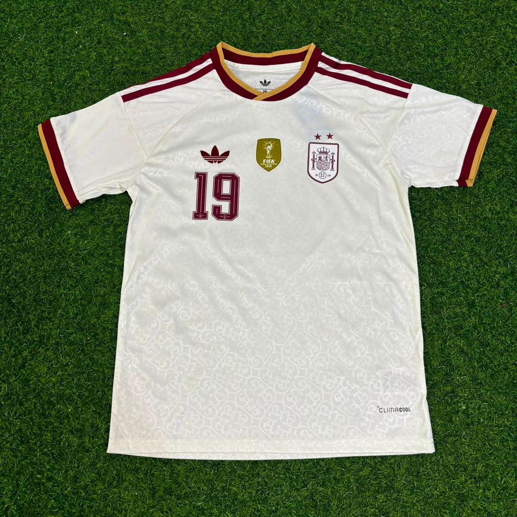 Lamine Yamal #19 Spain Two Star 2026 World Cup Champions Kids Away Jersey – 4