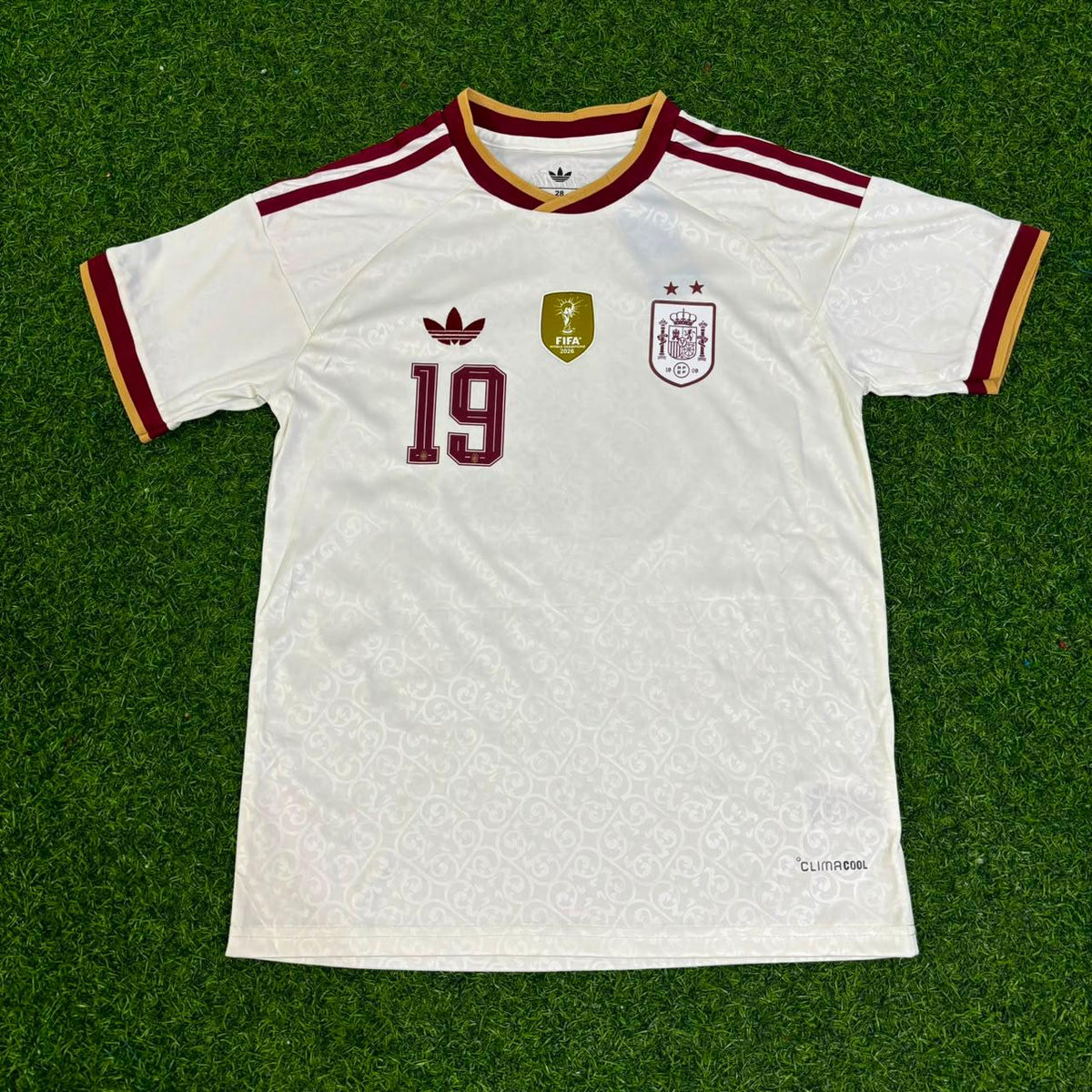 Lamine Yamal #19 Spain Two Star 2026 World Cup Champions Kids Away Jersey – 4