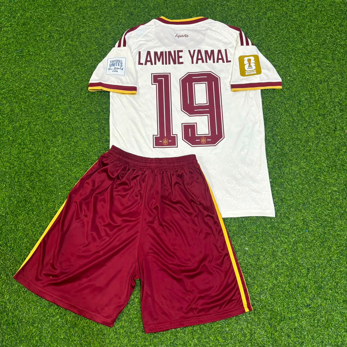 Spain 2026 World Cup Kids Football Jersey – Lamine Yamal – Back View