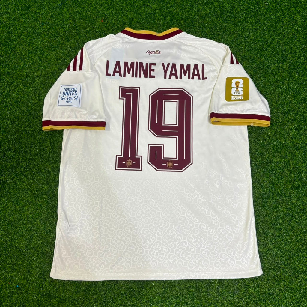 Spain 2026 World Cup Kids Football Jersey – Lamine Yamal – Detailed View