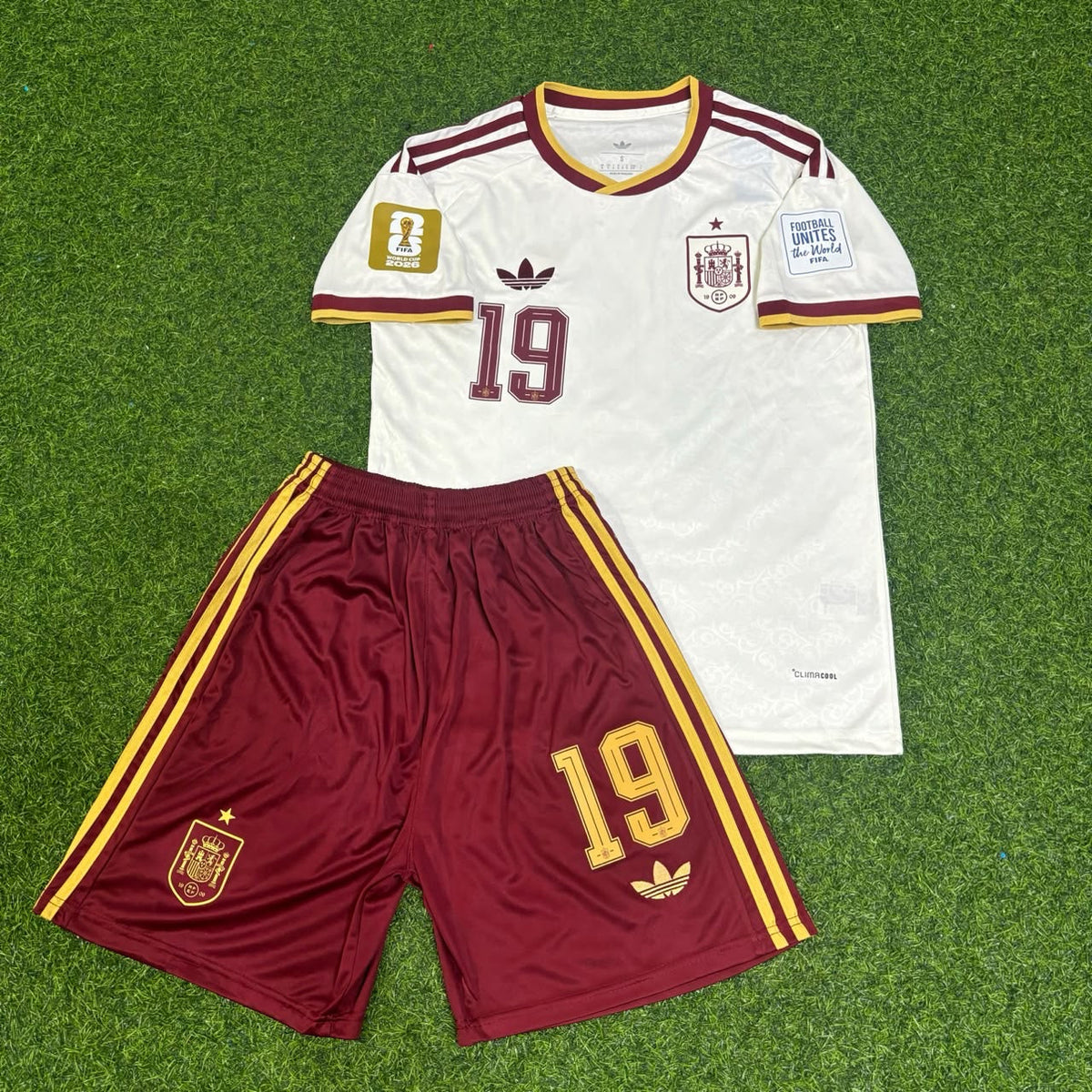 Spain 2026 World Cup Kids Football Jersey – Lamine Yamal – Front View