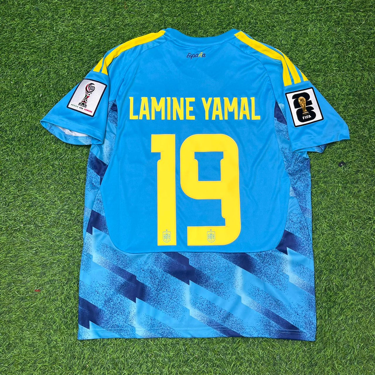 Lamine Yamal Spain 2026 World Cup Blue Special Football Jersey – Back View