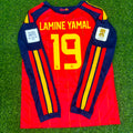 Spain 2026 World Cup Home Long Sleeve Football Jersey – Lamine Yamal – Back View