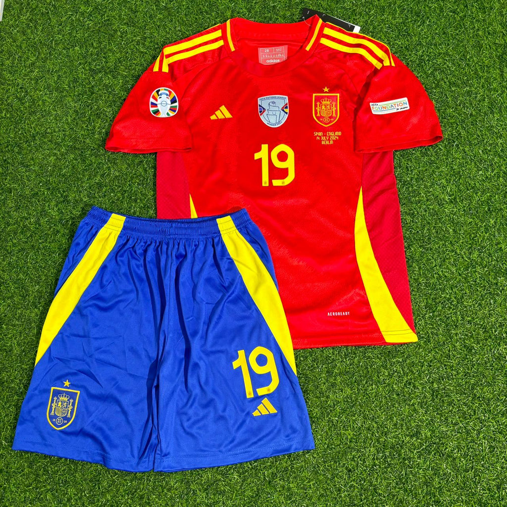 2024 Spain EURO Lamine Yamal Final Kids Football Jersey – Front View