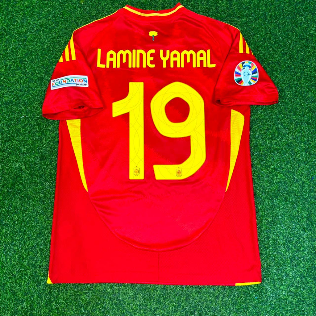 Lamine Yamal Spain Jersey – Back View