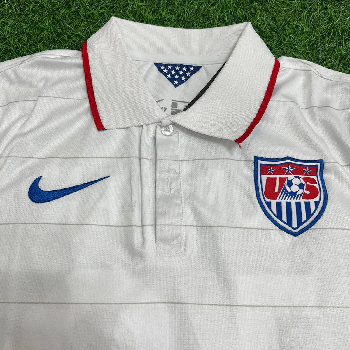 Clint Dempsey USA 2014 World Cup White Football Jersey – Detailed View