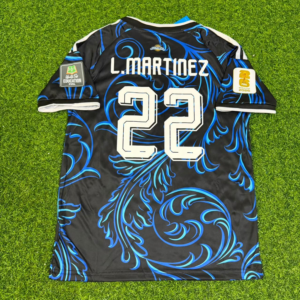 Lautaro Martinez Argentina 2026 World Cup Away Kids Football Jersey – Detailed View