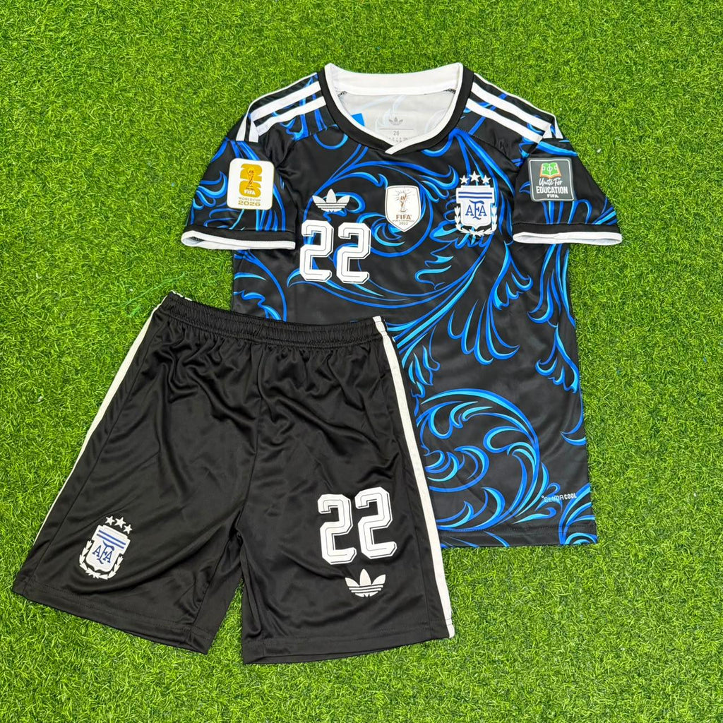 Lautaro Martinez Argentina 2026 World Cup Away Kids Football Jersey – Front View