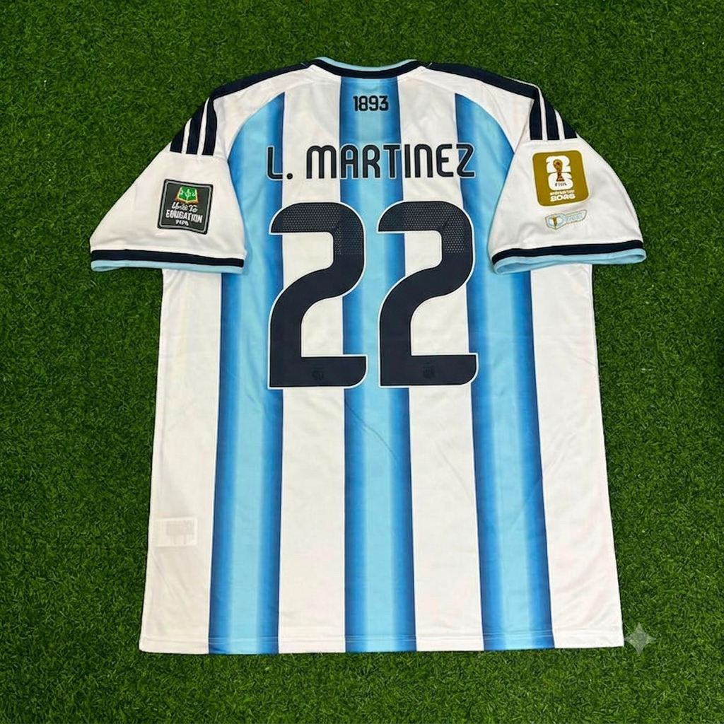 2026 Argentina World Cup Lautaro Martinez Football Jersey – Back View