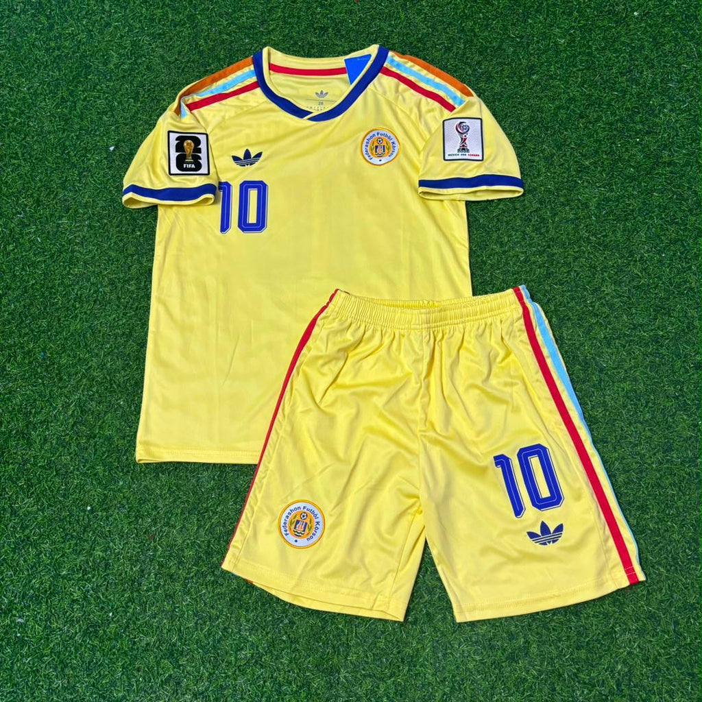 2026 Leandro Bacuna Curaçao World Cup Kids Football Jersey – Front View