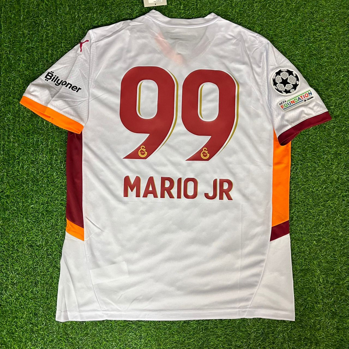 2025 Galatasaray Mario JR Lemina White Football Jersey – Back View