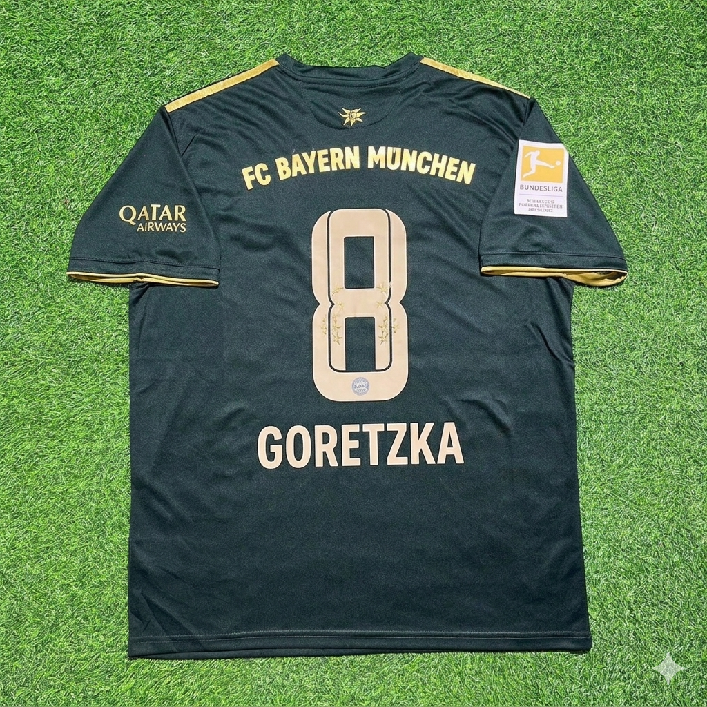 2021 Leon Goretzka #8 Bayern Munich 2022 Oktoberfest Special Edition Football Jersey – Back View