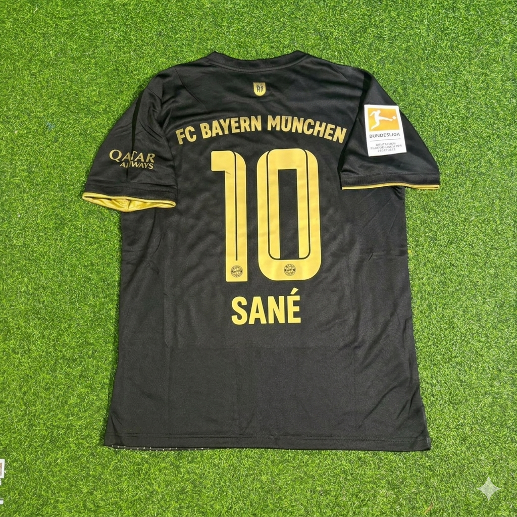 Leroy Sane Bayern Munich 2021-2022 Away Football Jersey – Back View