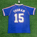 Lilian Thuram France 1998 World Cup Retro Football Jersey – Back View