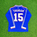1998 France World Cup Lilian Thuram Retro Long Sleeve Football Jersey – Back View
