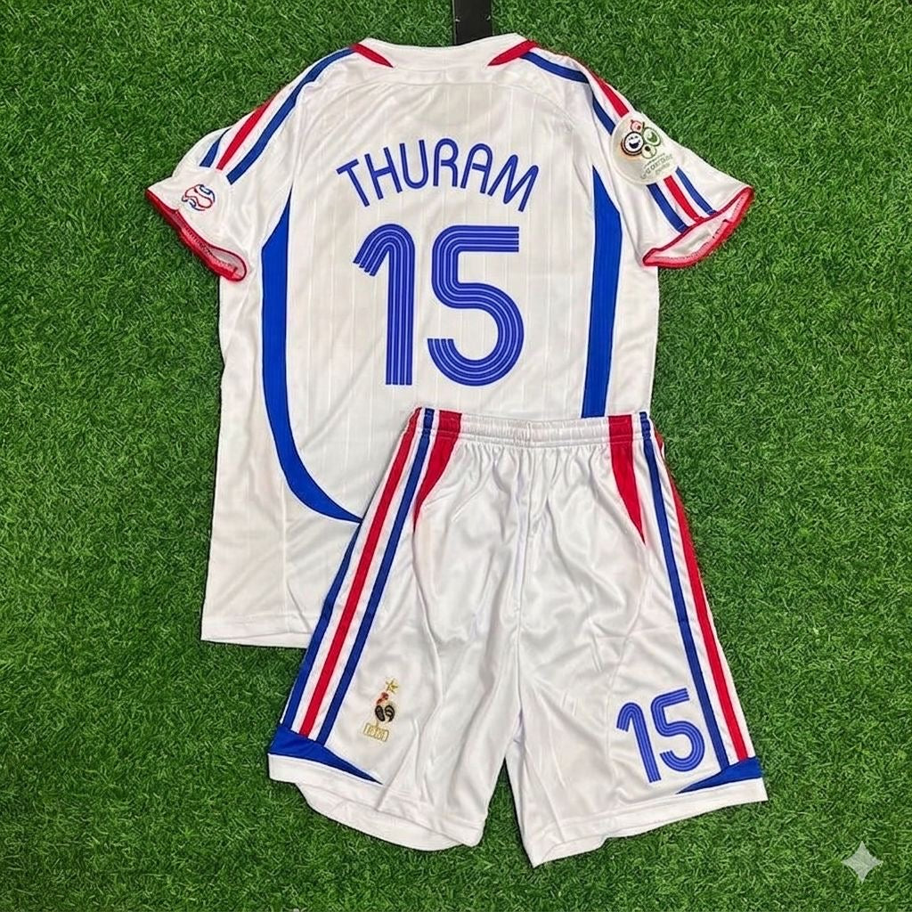 2006 France World Cup Lilian Thuram #15 Retro Kids Kit – Back View