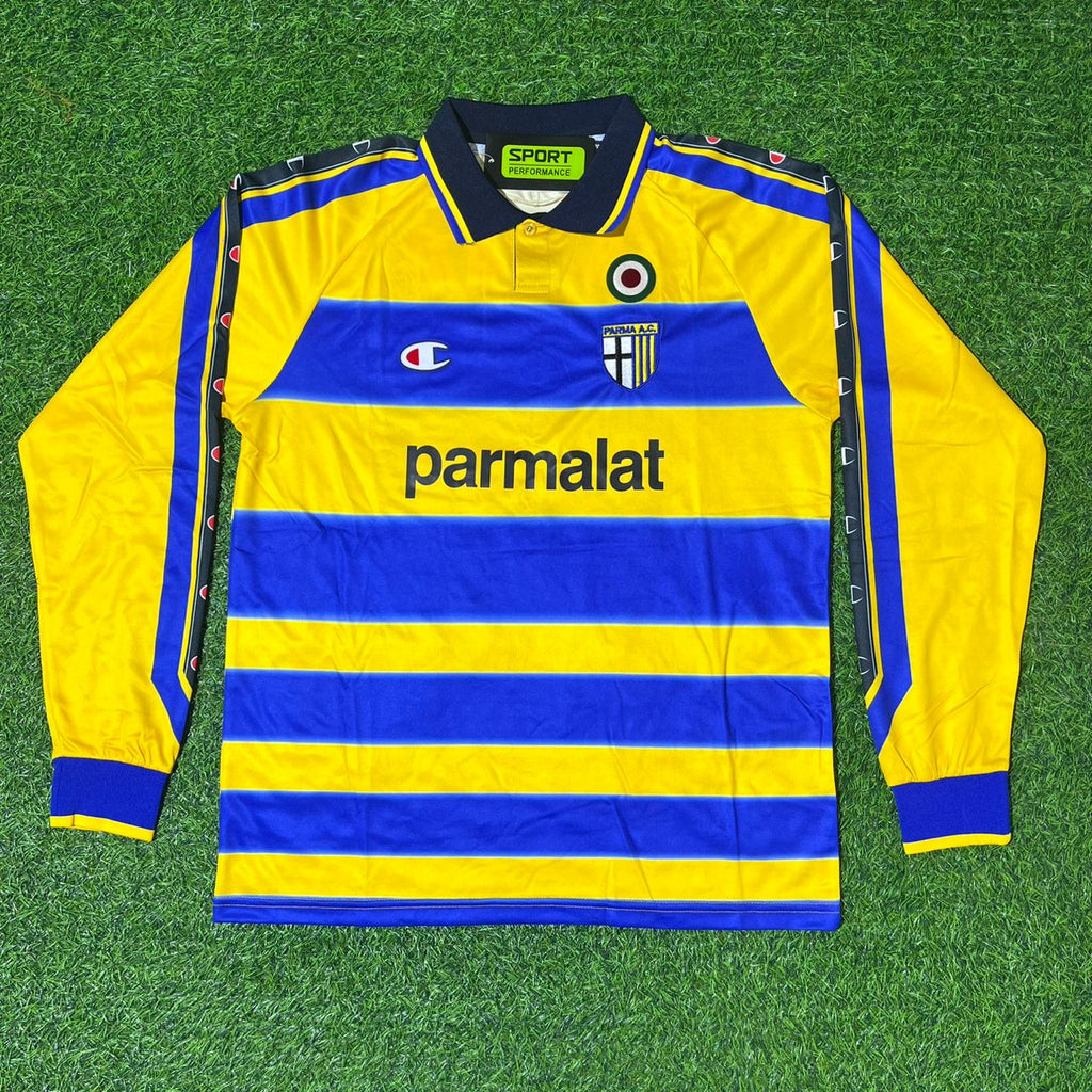 Lilian Thuram Parma 1999/00 Retro Long Sleeve Football Jersey – Front View