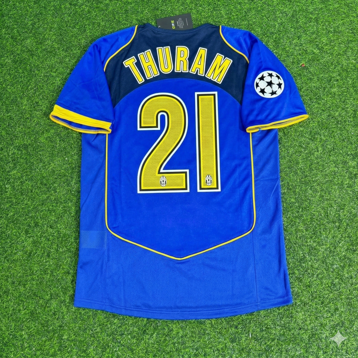 Juventus 2004-2005 Blue Retro Jersey | Kit | | – Lilian Thuram – Back View