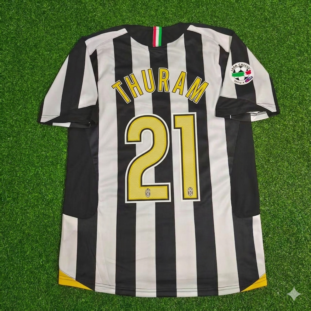 Juventus 2005-2006 Retro Jersey | Kit | | – Lilian Thuram – Back View