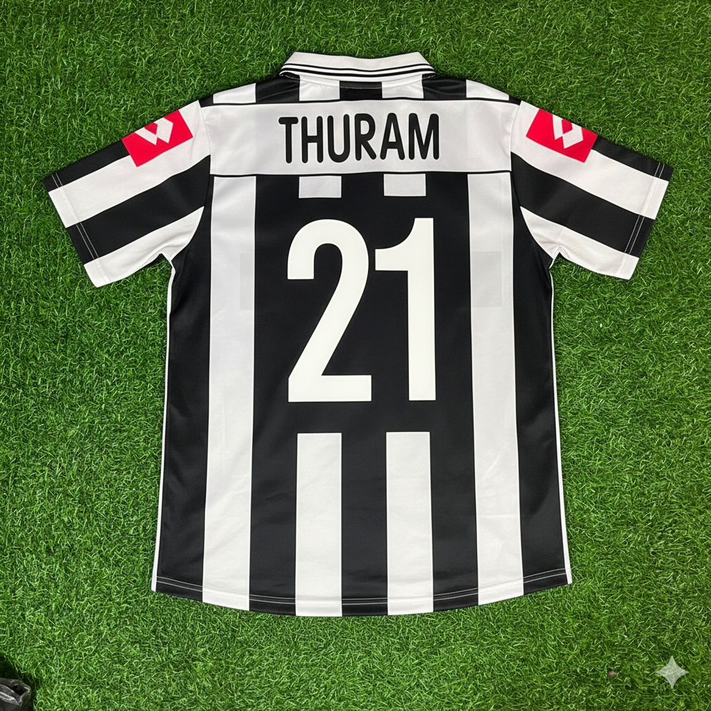 Juventus 2001 2002 Season Retro Jersey – Lilian Thuram – Back View