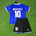 Argentina Blue Kids Retro Football Jersey – Lionel Messi 10- – Back View