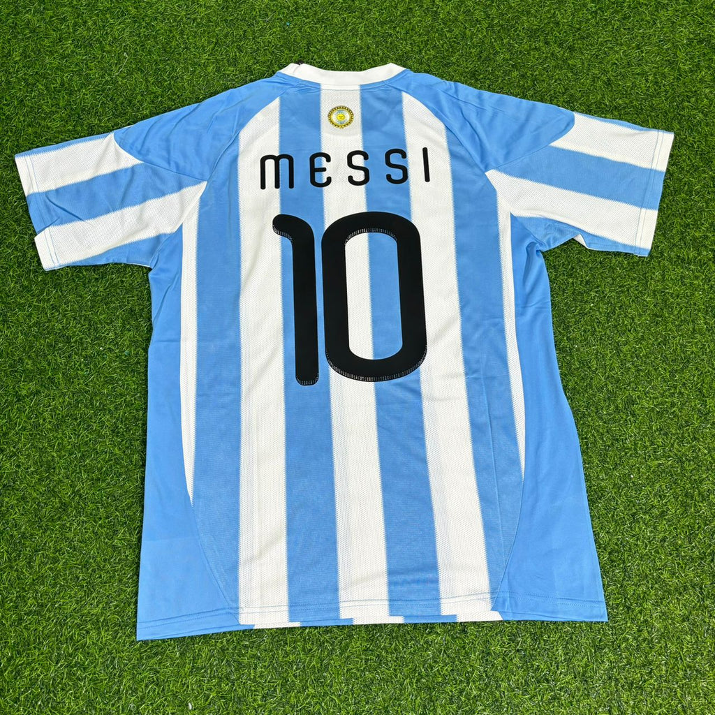 2010 Argentina World Cup Lionel Messi 10- Retro Football Jersey – Back View