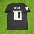 Lionel Messi Argentina 2018 World Cup Black Retro Football Jersey – Back View