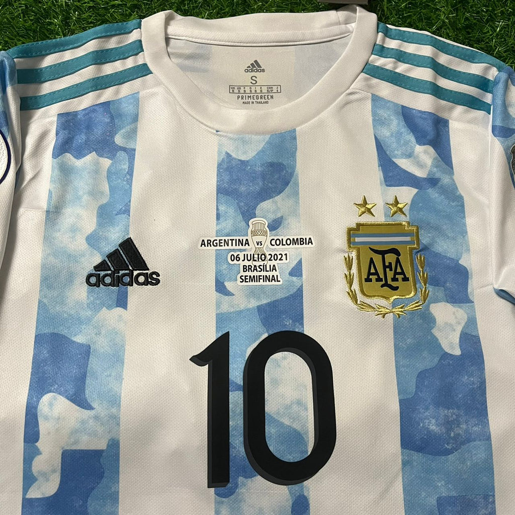Lionel Messi Argentina Copa America 2021 Home Jersey – Detailed View
