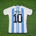 Lionel Messi 10- Argentina 2022 Qatar World Cup Champion Home Jersey – Back View