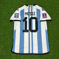 2022 Argentina World Cup Lionel Messi Final Home Football Jersey – Back View