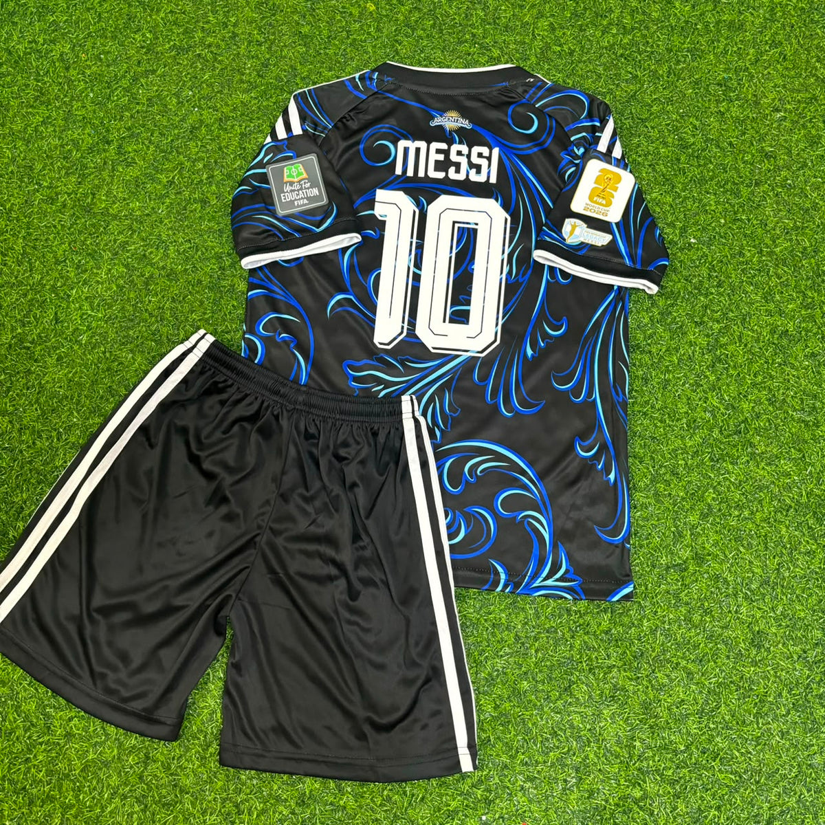 2026 Argentina World Cup Lionel Messi Kids Football Jersey – Back View
