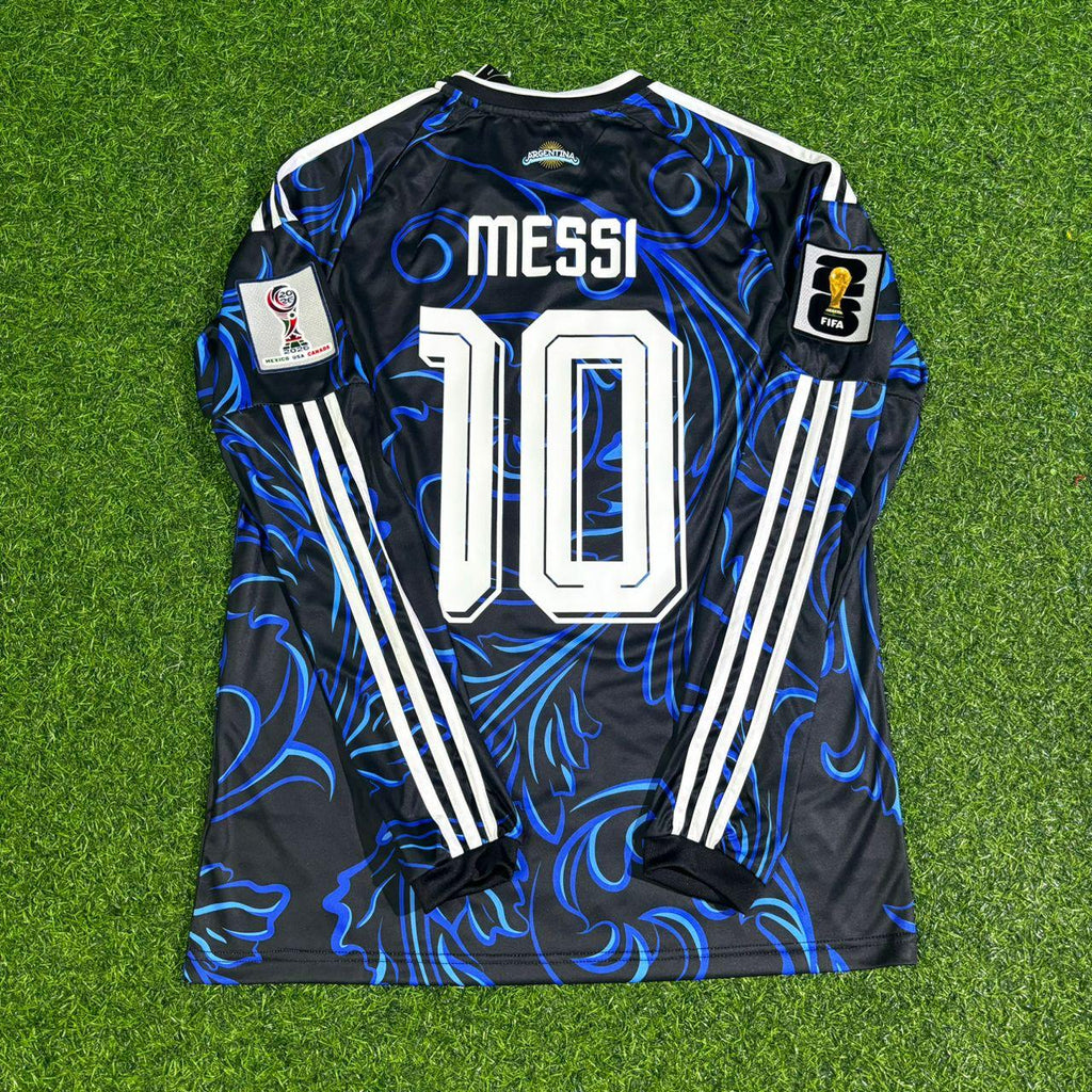 Lionel Messi Argentina 2026 World Cup Away Legacy Patch Long Sleeve Football Jersey – 4
