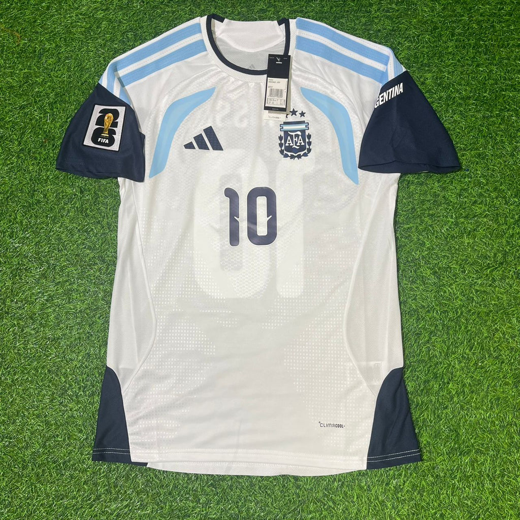 Argentina 2026 World Cup White Player Version New Season Football Jersey – Lionel Messi – Front View