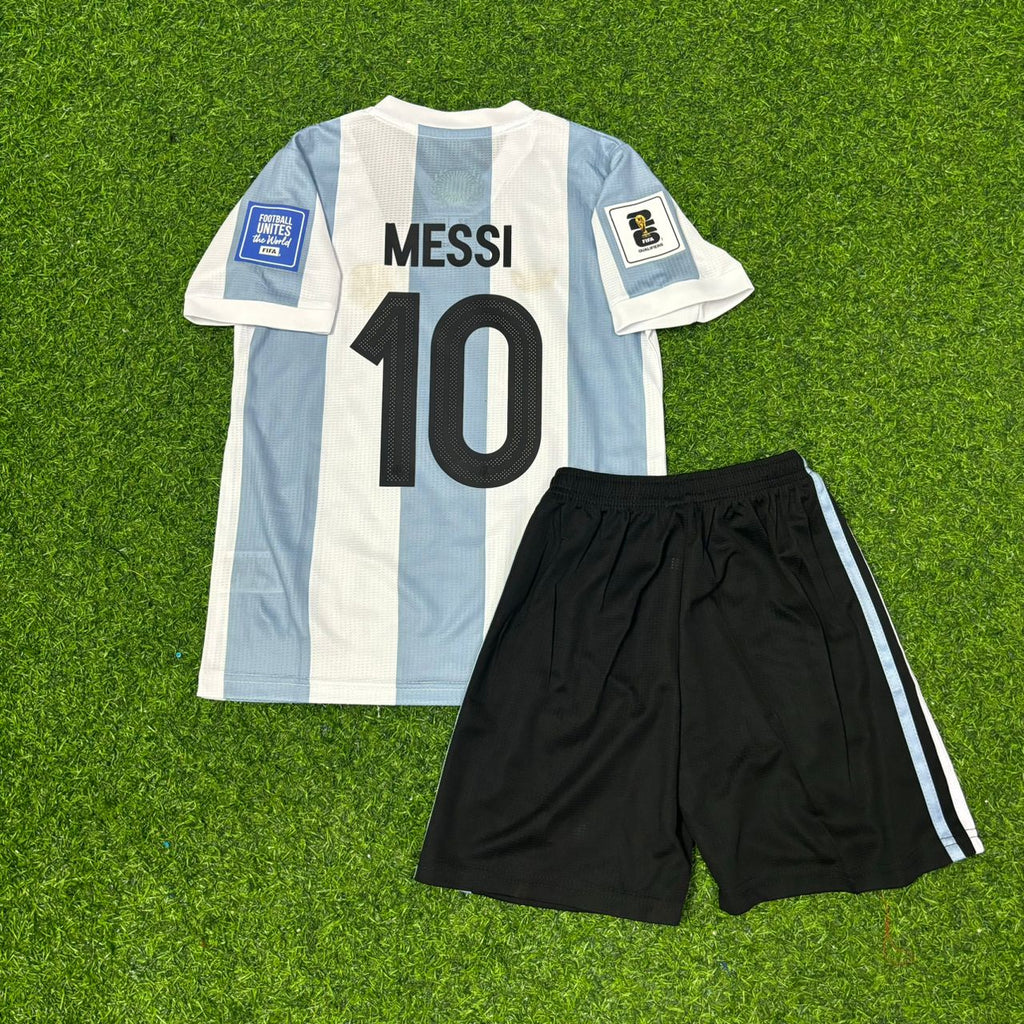 Lionel Messi Argentina Special 2026 World Cup Children Football Jersey Set – Back View
