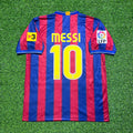 2009/10 Lionel Messi Barcelona Home Retro Football Jersey – Back View