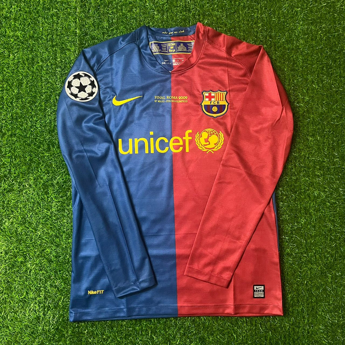 Lionel Messi Barcelona 2009 Roma Final Retro Jersey – 4
