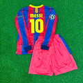Lionel Messi Barcelona 2010/2011 Long Sleeve Kids Kit Kindertrikot Enfant Kindertrui – Back View