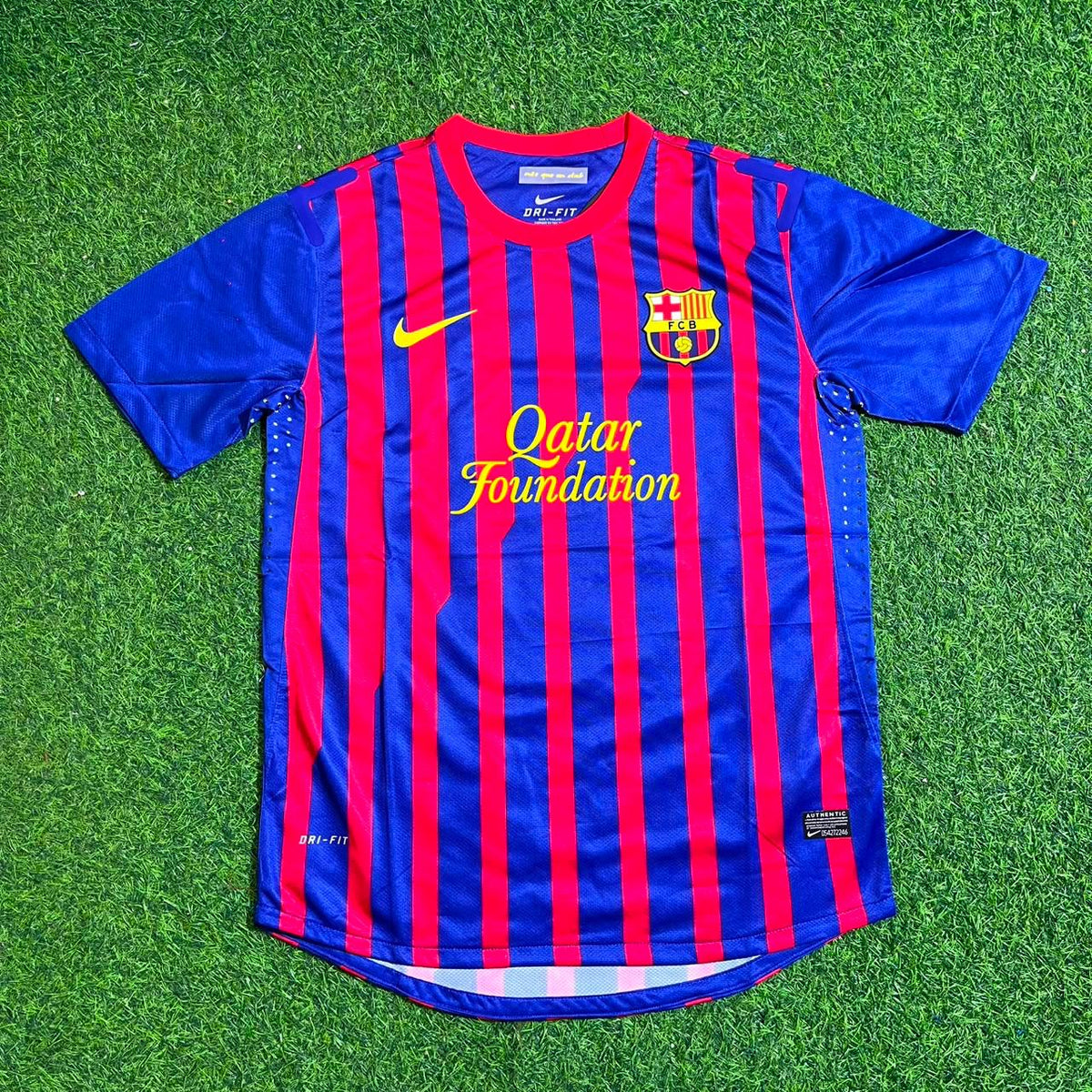 Barcelona 2011-2012 Retro Home Football Jersey – Lionel Messi – Front View