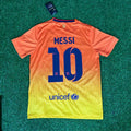 Lionel Messi 10 – Barcelona 2012–2013 Orange Retro Kit Jersey – | | – Back View