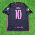 2014/15 Lionel Messi Barcelona Retro Black Pink Football Jersey – Back View