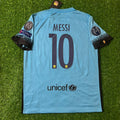 Lionel Messi Barcelona 2015-2016 Champions League Retro Jersey – Back View
