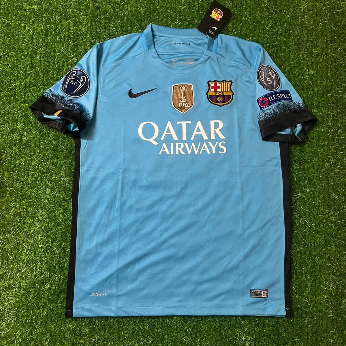 Lionel Messi Barcelona 2015-2016 Champions League Retro Jersey – Front View