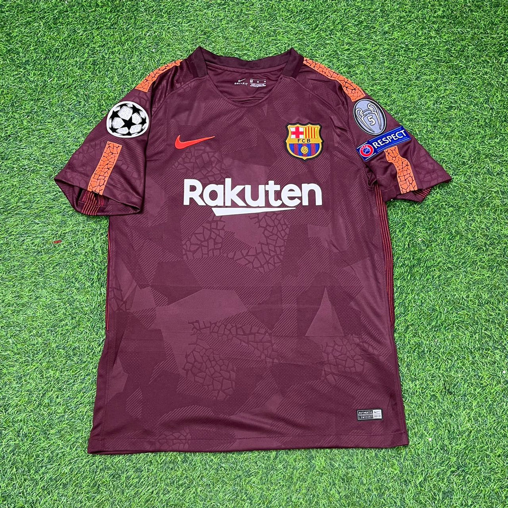 Lionel Messi Barcelona 2017-2018 Third Retro Football Jersey – Front View