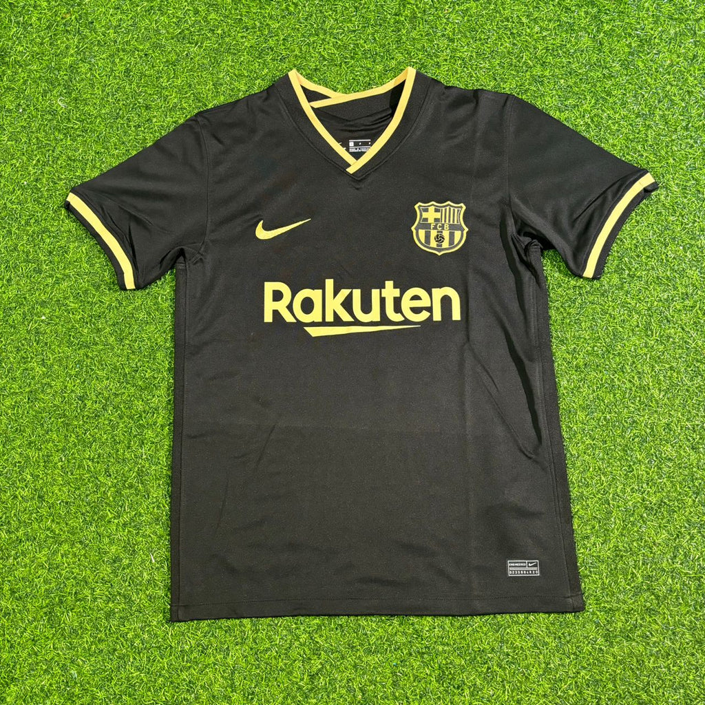 Lionel Messi Barcelona 2020-2021 Black Retro Football Jersey – Front View